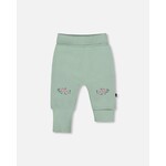 Deux par Deux DEUX PAR DEUX - Pantalon évolutif vert jade en coton biologique 'B.A.B.Y. bases'