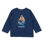 Nanö NANÖ - T-shirt manches longues bleu marine avec imprimé plein air  'Glacier'