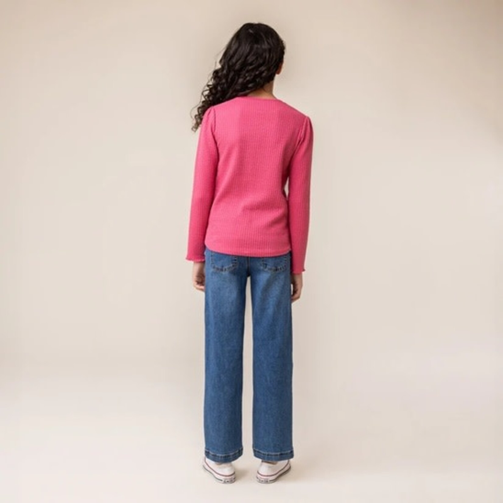 Nanö NANÖ - Pink long-sleeved T-shirt 'Fleurs d'Antan'
