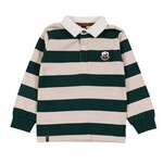 Nanö NANÖ - Chandail/polo manches longues beige avec rayures vertes 'Campagne anglaise'