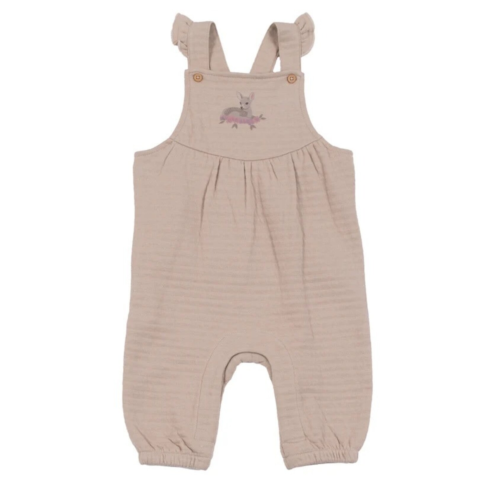 Nanö NANÖ - 2-piece set - Lilac long-sleeved bodysuit and dungarees with deer print