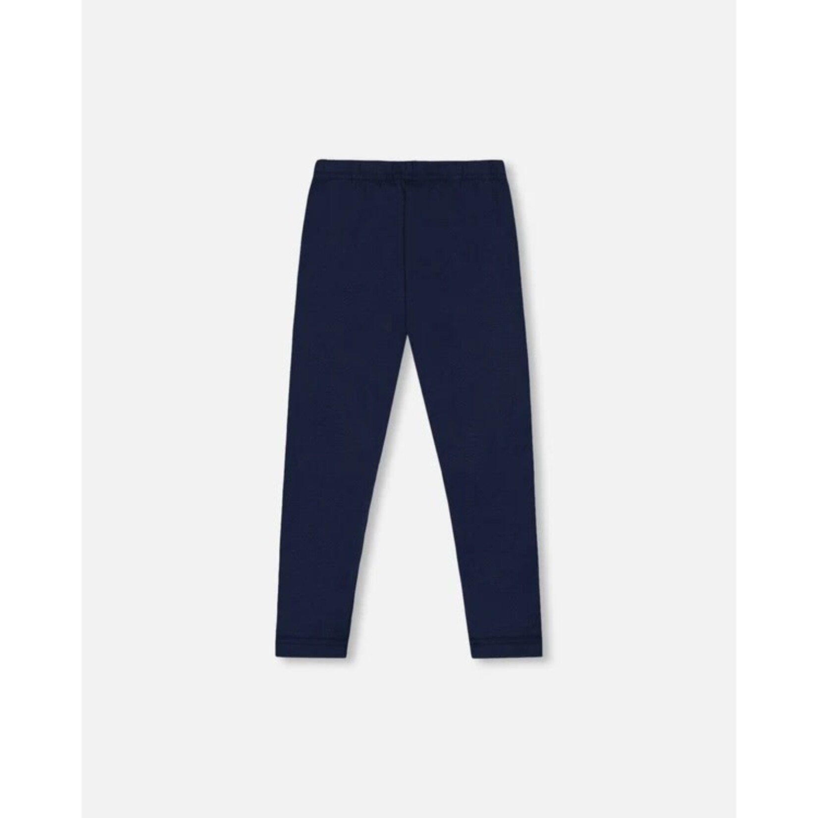 Deux par Deux DEUX PAR DEUX - Leggings en jersey de coton biologique bleu foncé avec chats 'Chatouille'