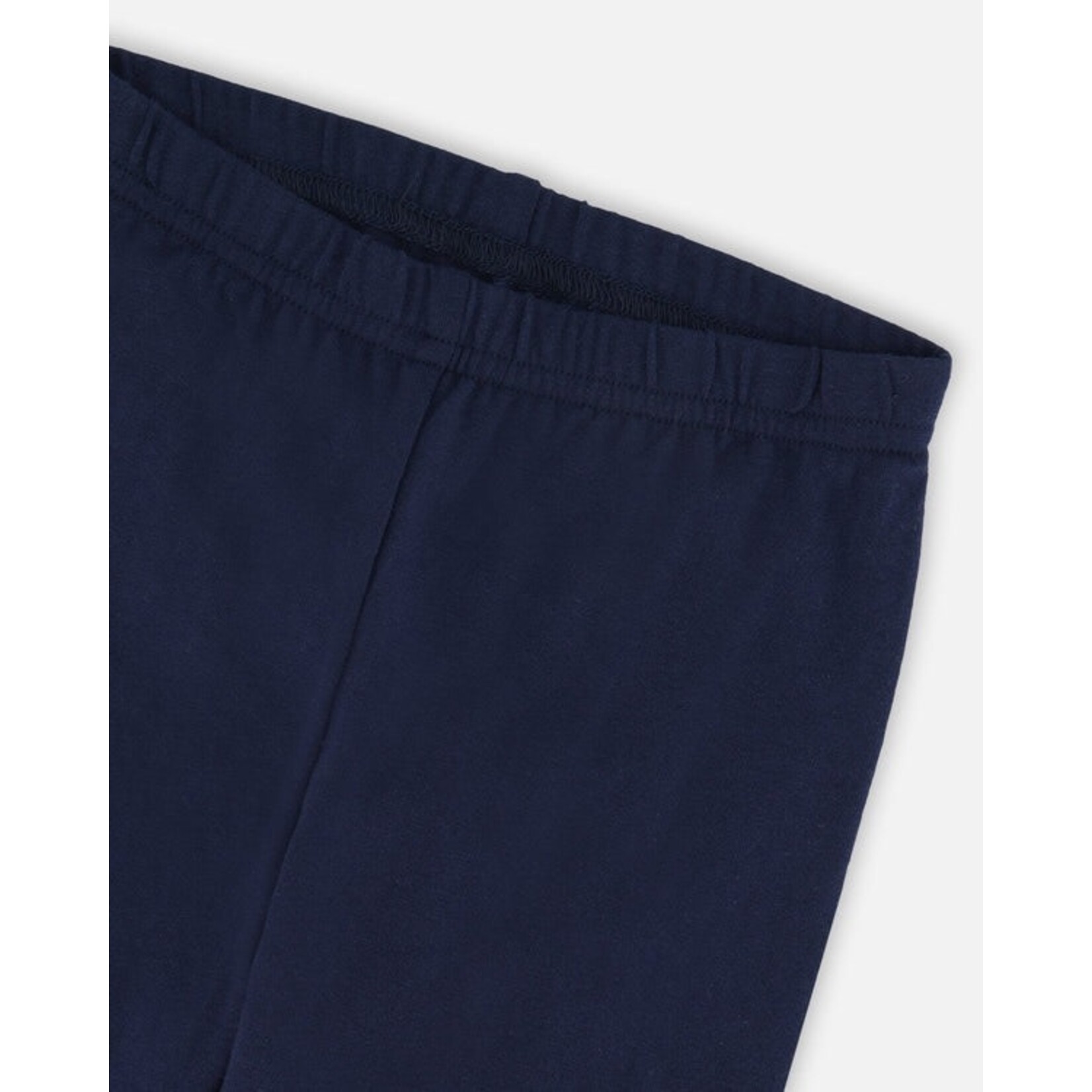 Deux par Deux DEUX PAR DEUX - Leggings en jersey de coton biologique bleu foncé avec chats 'Chatouille'