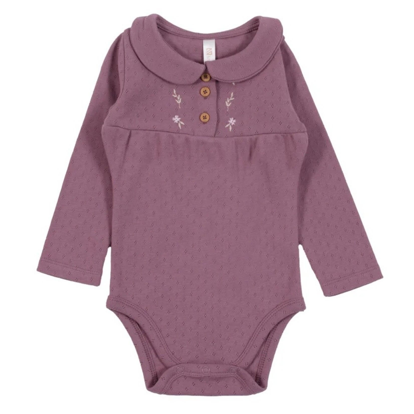Nanö NANÖ - 2-piece set - Purple long-sleeved bodysuit and floral pants