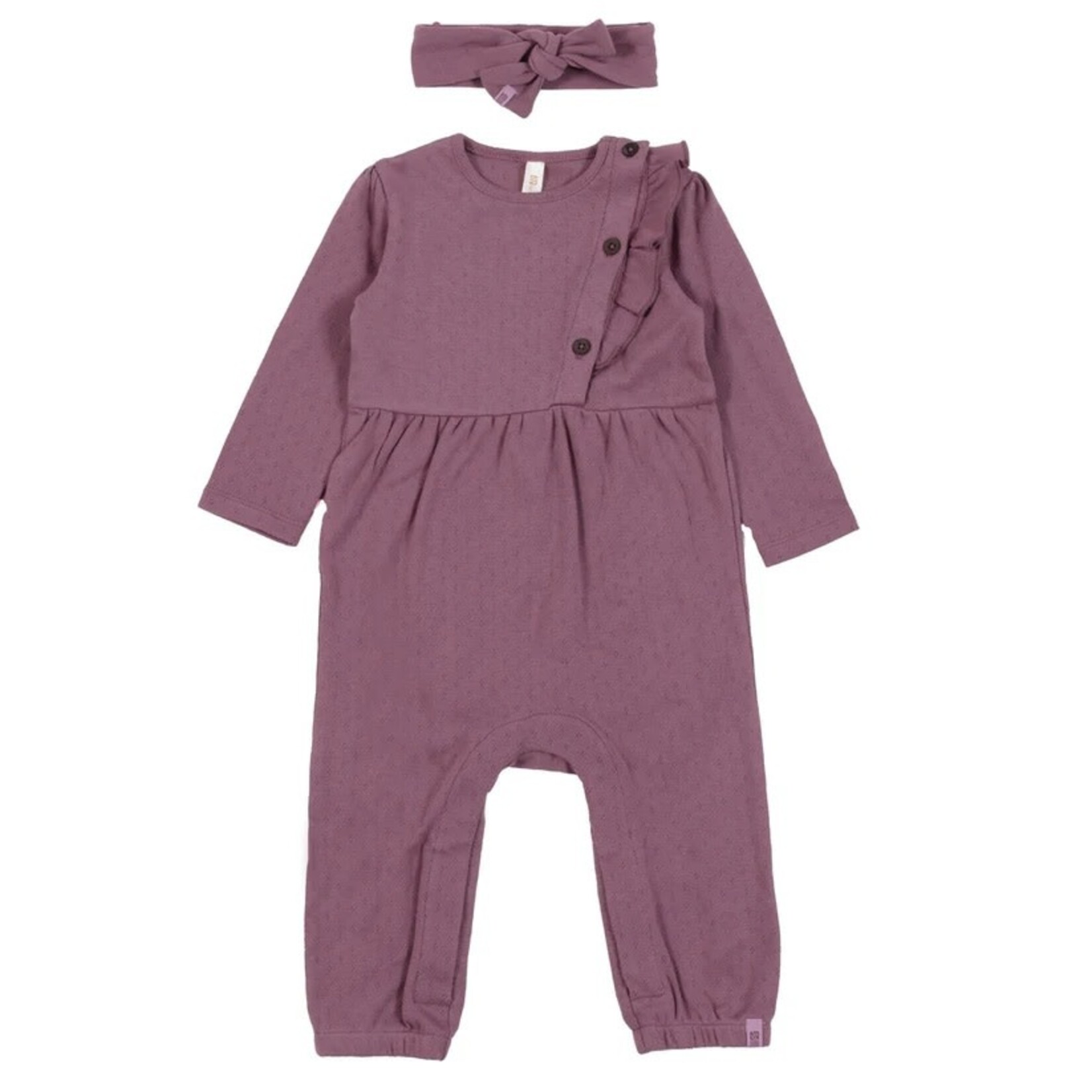 Nanö NANÖ - 2-piece set - Purple romper with matching headband
