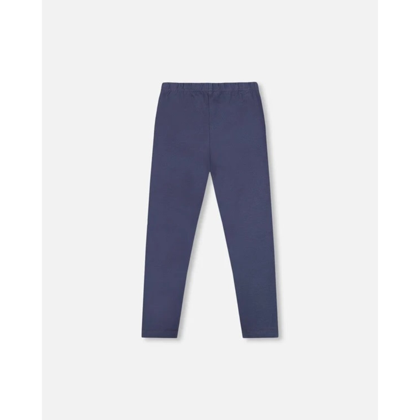 Deux par Deux DEUX PAR DEUX - Organic Cotton Leggings Navy Blue With Hearts 'Automn Apple Pie'
