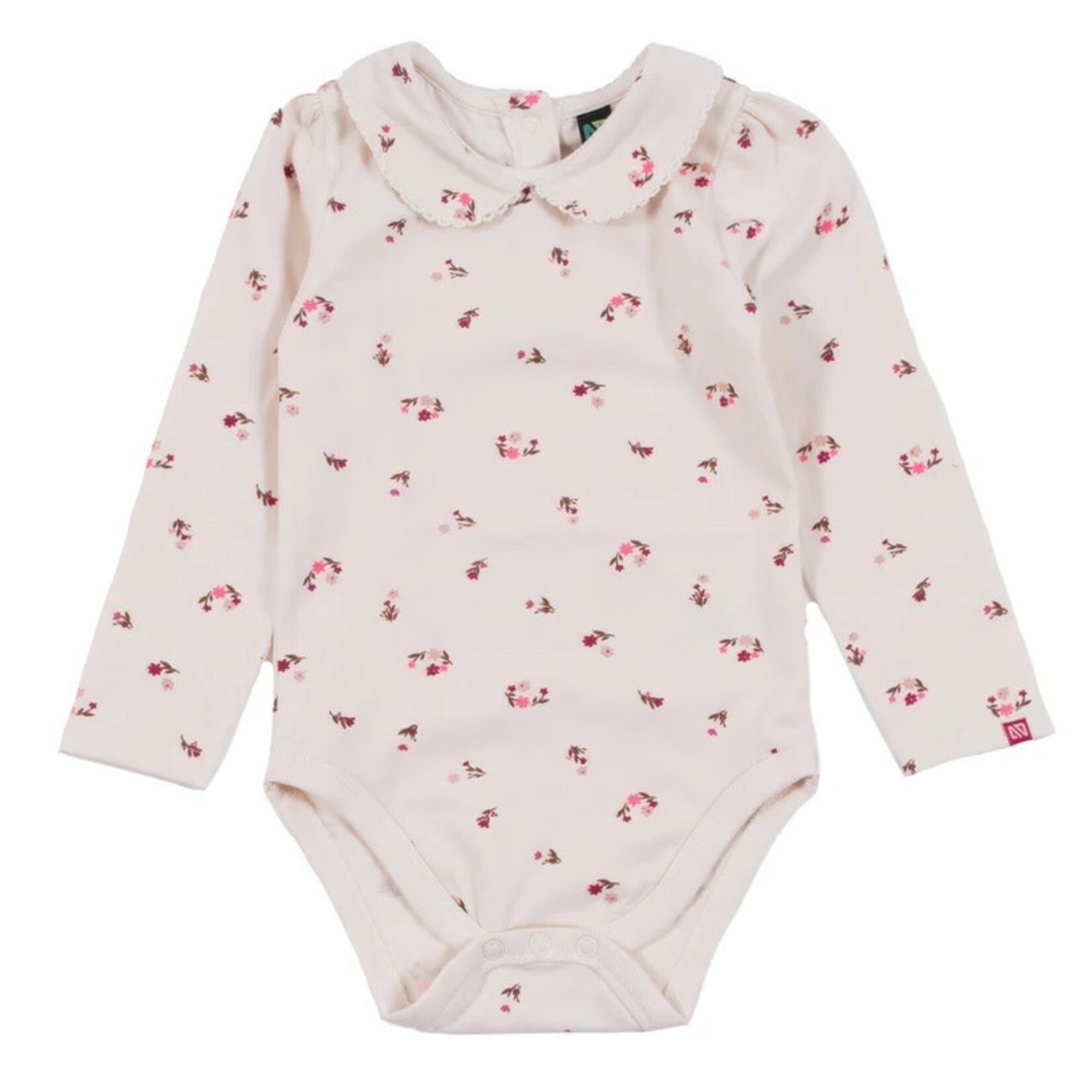 Nanö NANÖ - 2-piece set - Floral patterned diaper cover and pink cat overalls