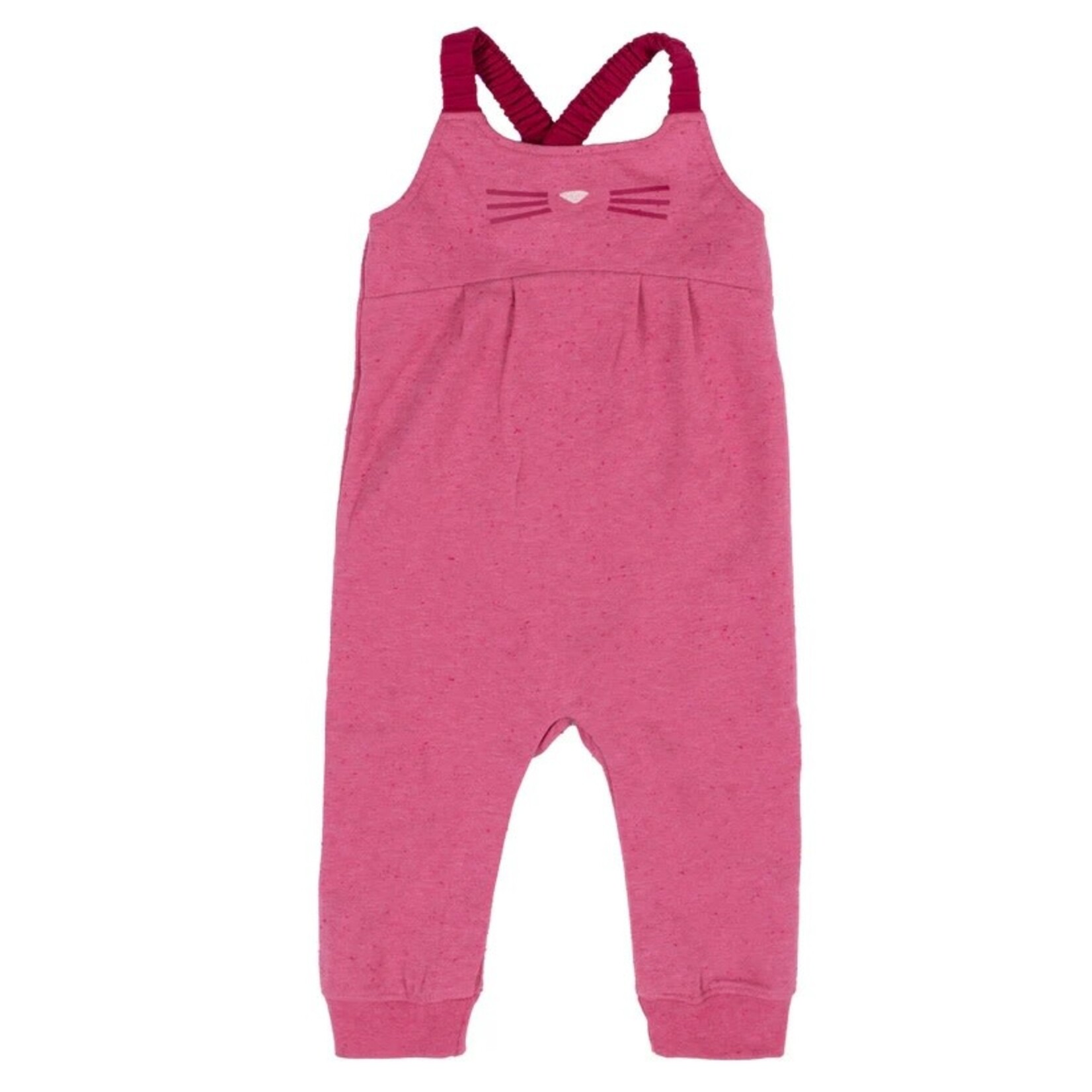 Nanö NANÖ - Ensemble 2 morceaux - Cache-couche avec motif fleuri et salopette rose de chat