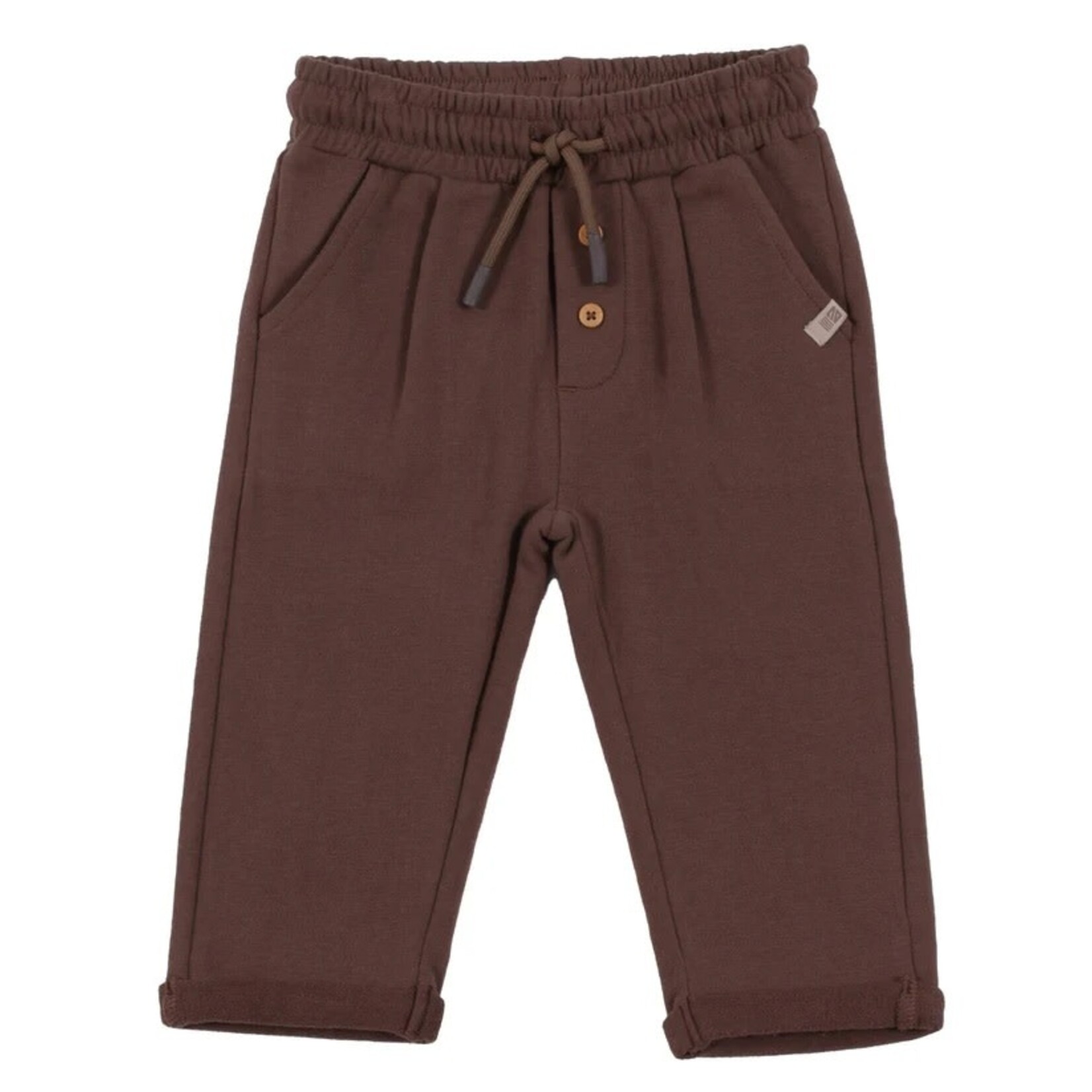 Nanö NANÖ - Ensemble 2 morceaux - Chandail bleu avec motif d'animaux de la forêt et pantalon brun
