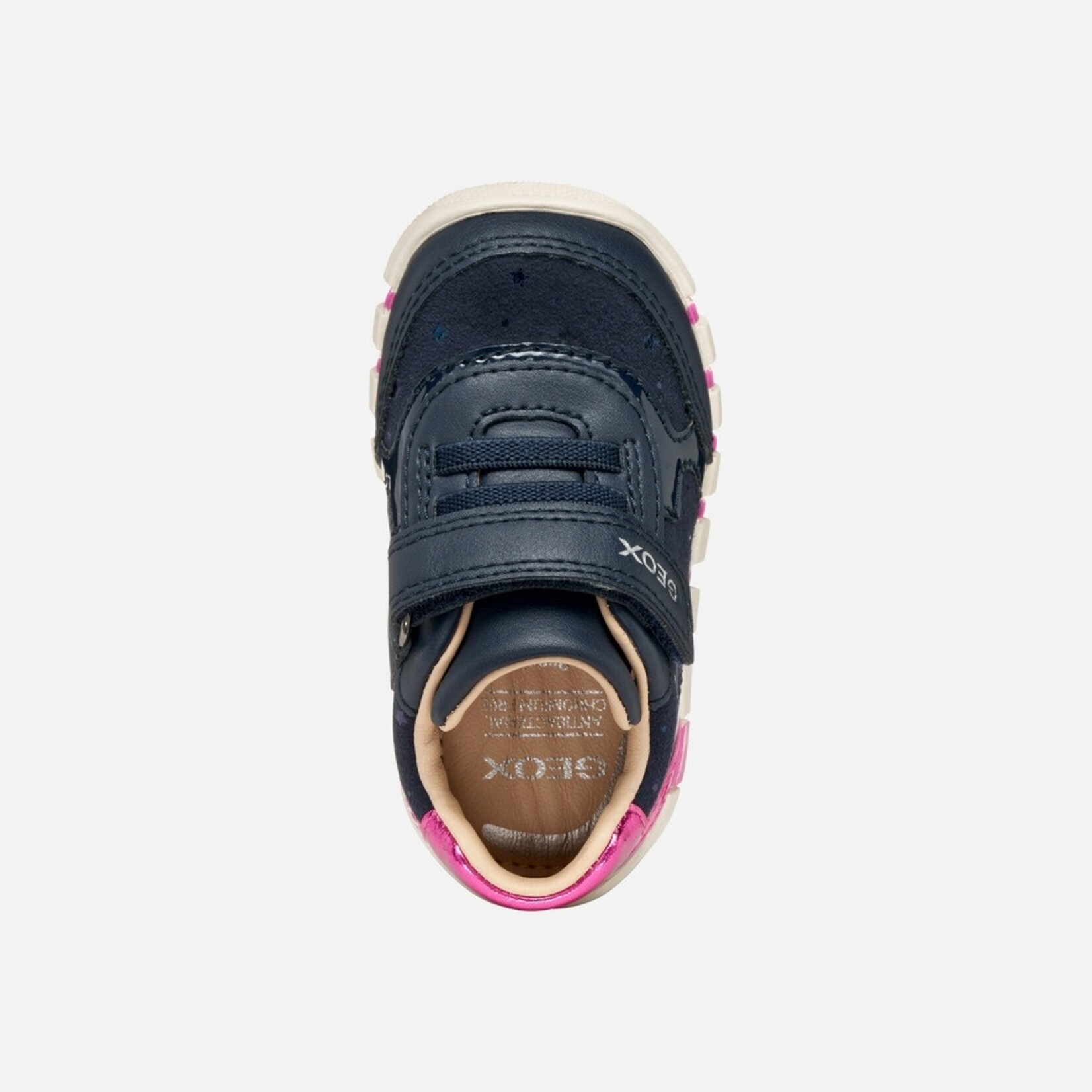 Geox GEOX - First steps sports shoes 'B. Iupidoo- Suède et mesh - Navy/Fuchsia'