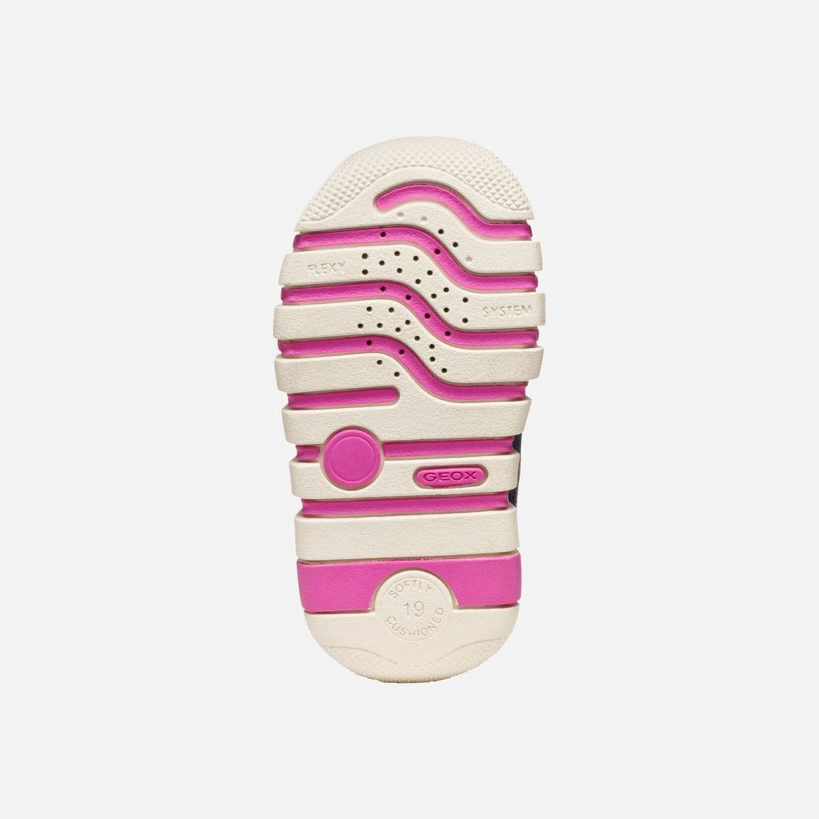 Geox GEOX - Chaussures de sport premiers pas 'B. Iupidoo- Suède et mesh - Navy/Fuchsia'