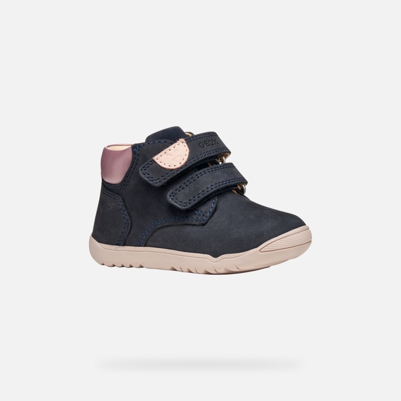 Geox GEOX - Chaussures bottillon de cuir 'B. Macchia - Navy/Light Rose'