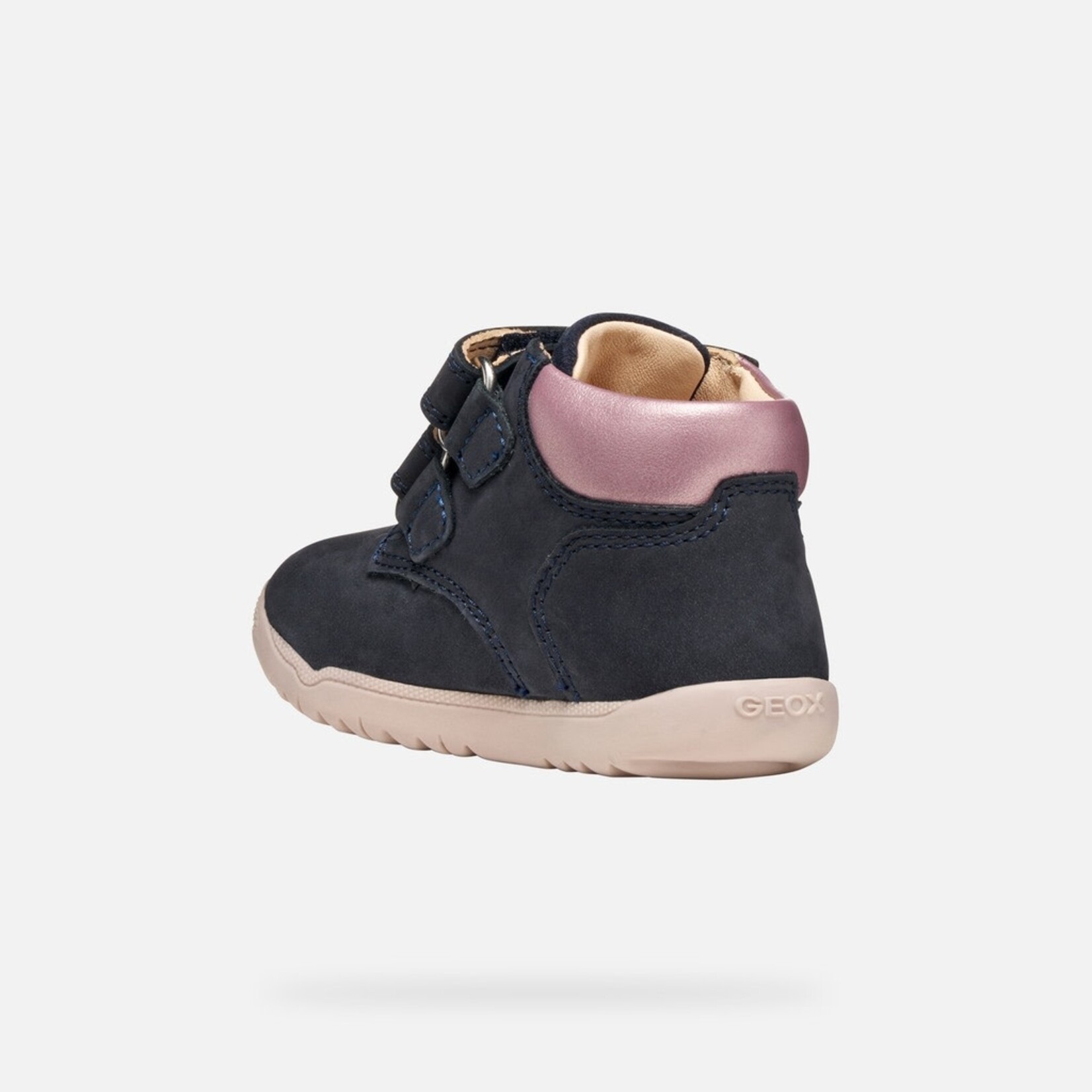 Geox GEOX - Chaussures bottillon de cuir 'B. Macchia - Navy/Light Rose'