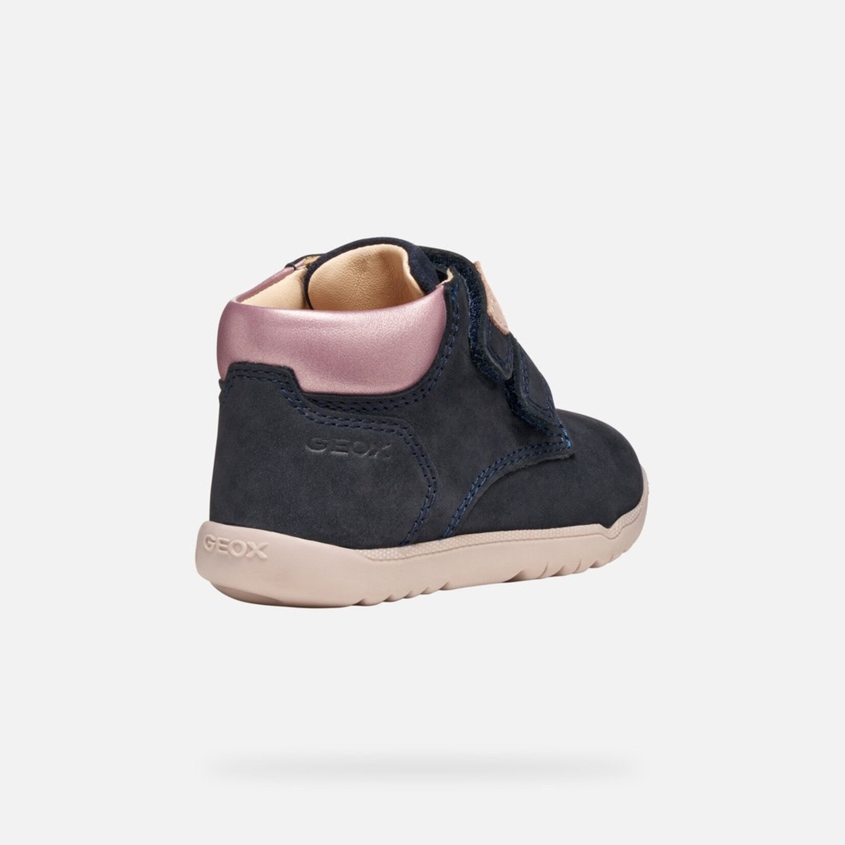 Geox GEOX - Chaussures bottillon de cuir 'B. Macchia - Navy/Light Rose'