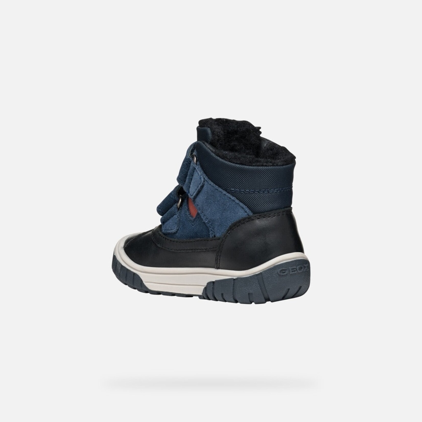 Geox GEOX - Bottes mi-saison avec doublures et imperméables 'Omar - Suède et nylon - Noir/Bleu marin'