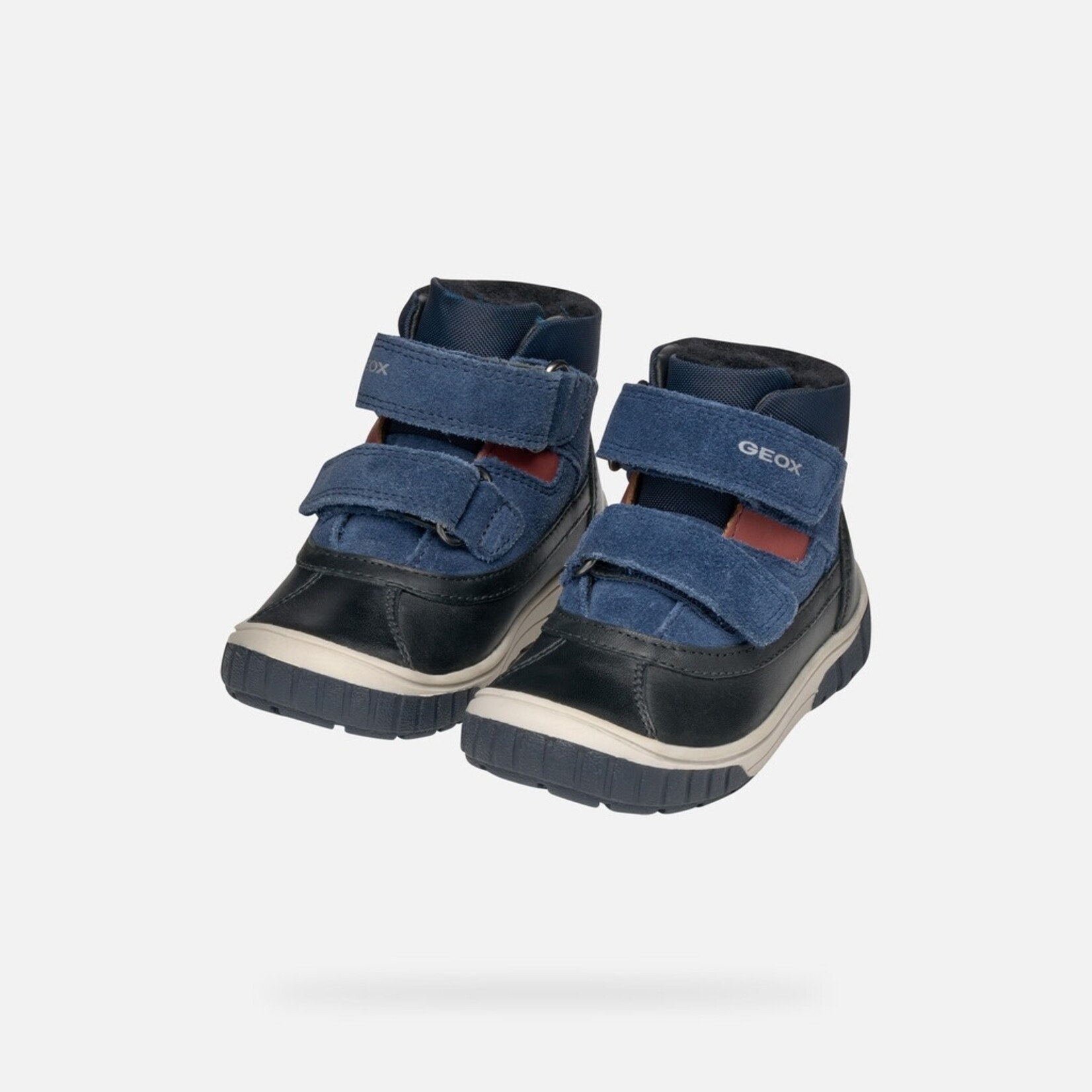 Geox GEOX - Bottes mi-saison avec doublures et imperméables 'Omar - Suède et nylon - Noir/Bleu marin'