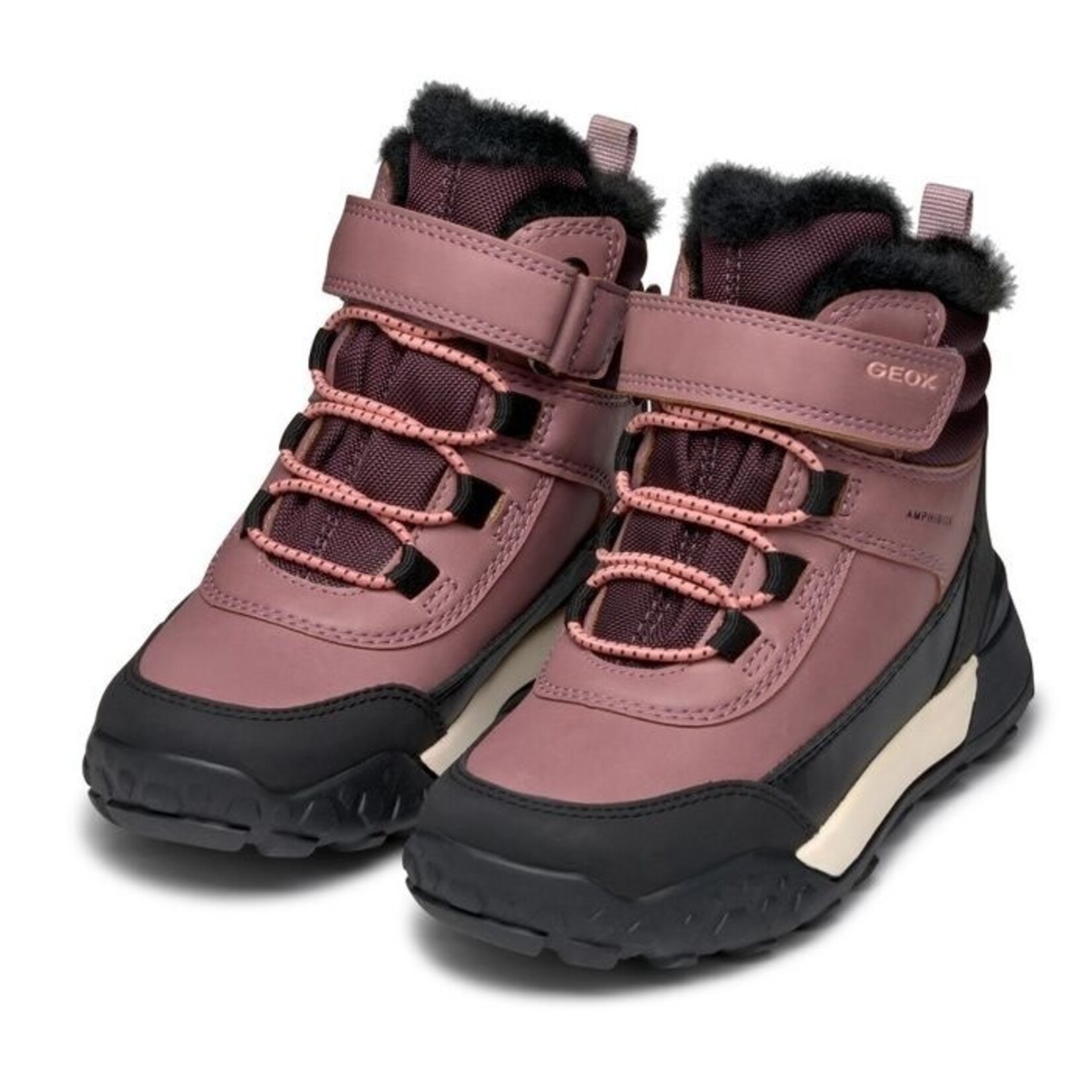 Geox GEOX - Winter Boots with lining and waterproofs 'Omems - Black/Dark pink'