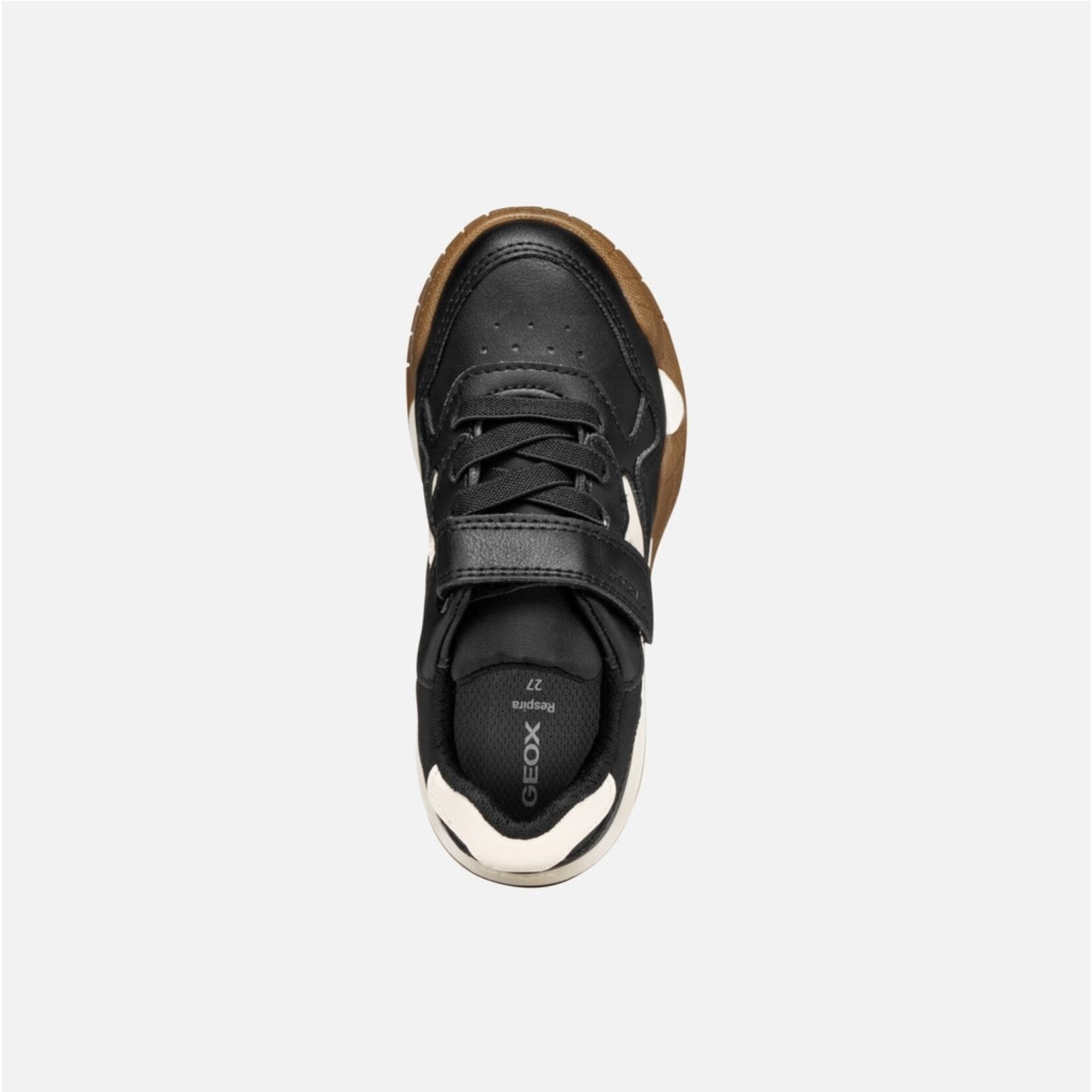 Geox GEOX - Chaussures en cuir synthétique 'J. Rann-E - Noir/Ivoire'
