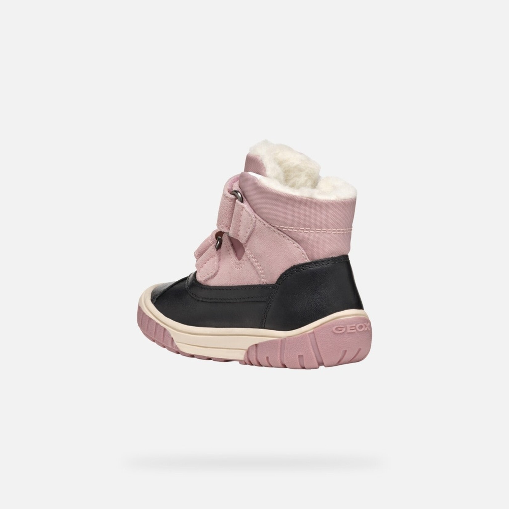 Geox GEOX - Bottes mi-saison avec doublures et imperméables 'Omar - Suède et nylon - Noir/Rose'