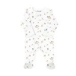 Coccoli COCCOLI - Pyjama une pièce pour bébé en modal blanc avec imprimé de champignons