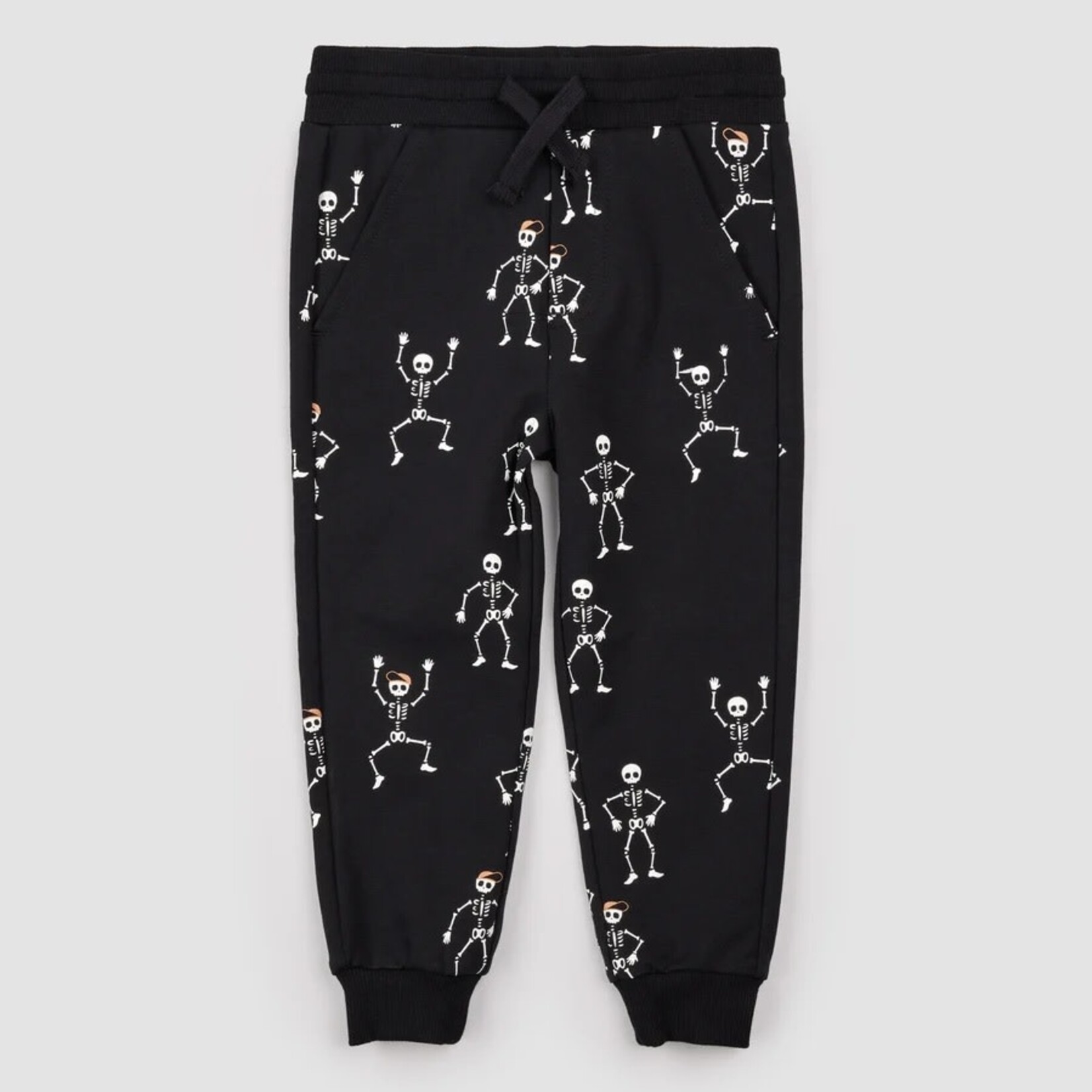 Miles the label MILES THE LABEL - Black jogging pants with skeleton print (Glow in the dark)