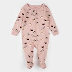 Petit Lem PETIT LEM - Pyjama de bébé rose à imprimé sushis