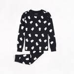 Petit Lem PETIT LEM - Ensemble pyjama noir avec imprimé de fantôme (Glow in the dark)