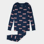 Petit Lem PETIT LEM - Ensemble pyjama bleu marine à imprimé camion de pompiers