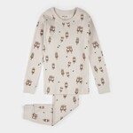 Petit Lem PETIT LEM - Beige pajama set with otter print