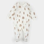 Petit Lem PETIT LEM - Pyjama de bébé blanc cassé à imprimé de loutres