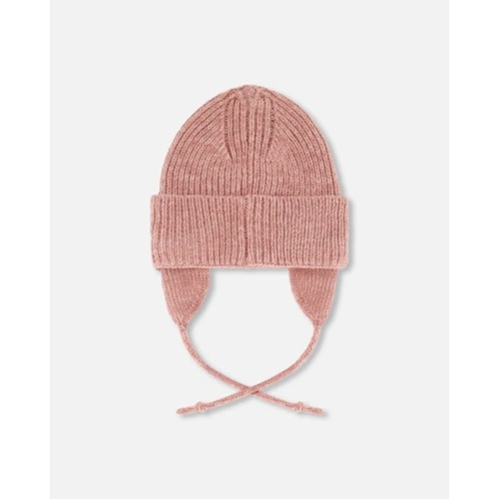Deux par Deux DEUX PAR DEUX - Tuque/Bonnet en tricot de mi-saison pour bébé 'Vieux rose'