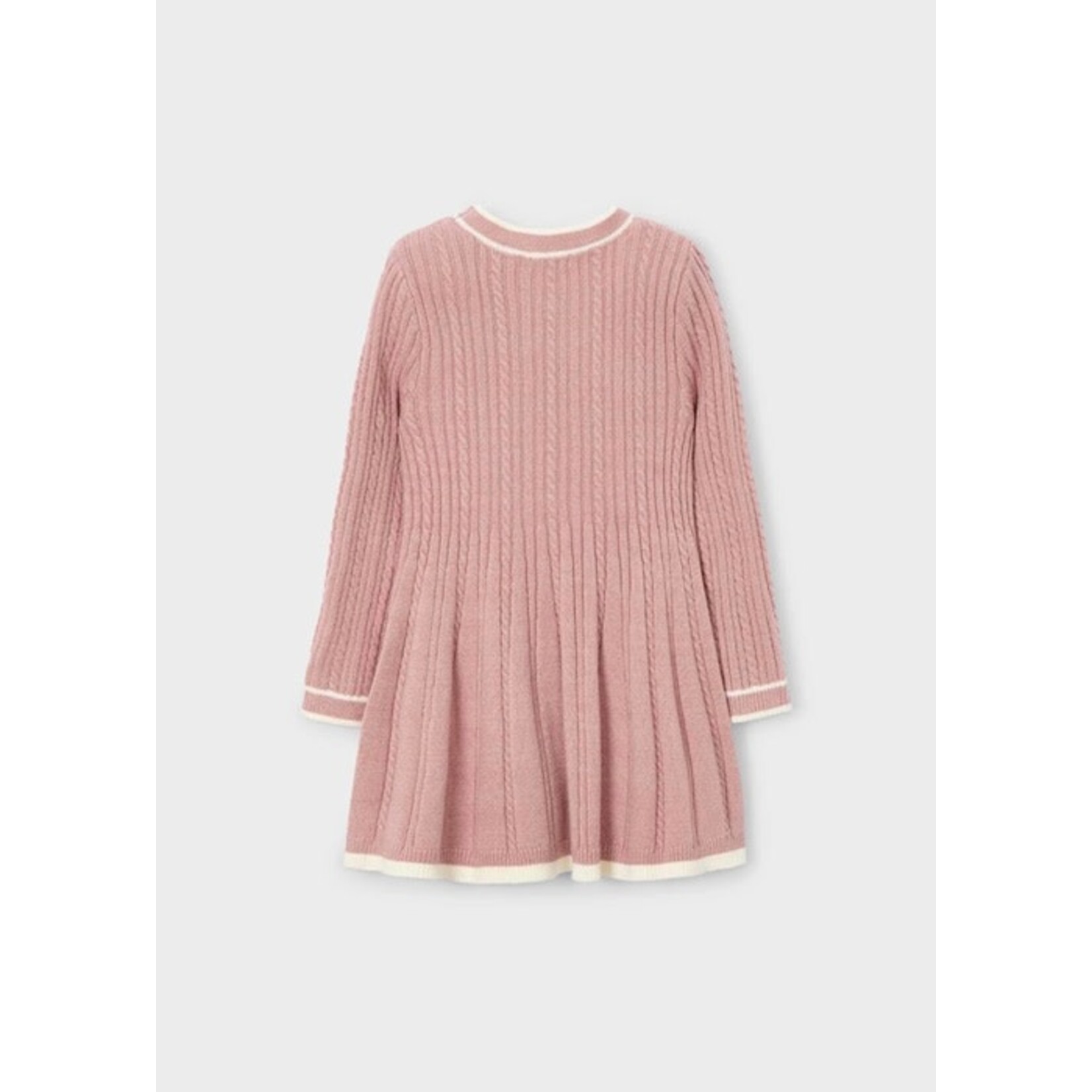 Mayoral MAYORAL - Robe à manches longues rose en tricot