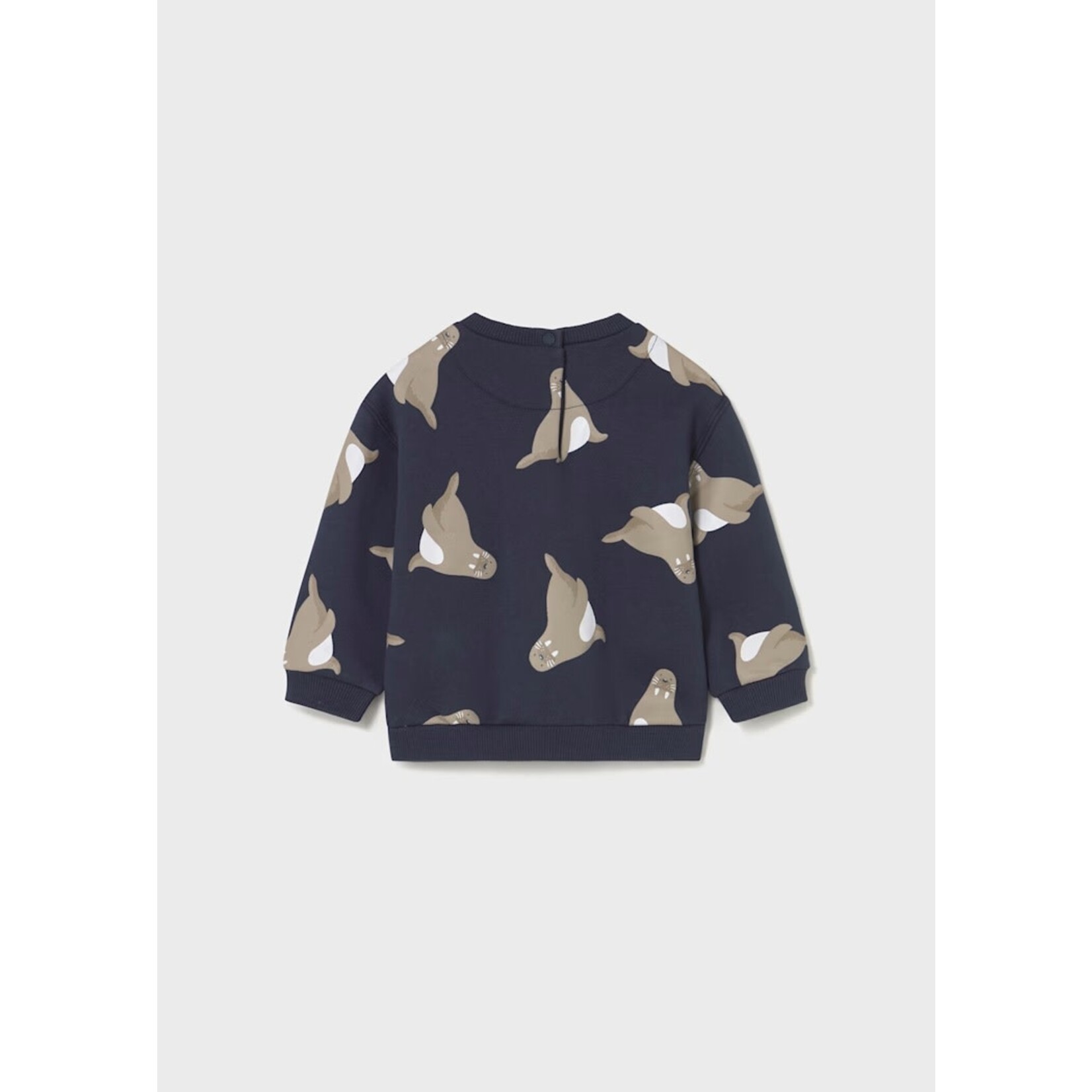 Mayoral MAYORAL - Midnight blue pullover style sweater with walrus print