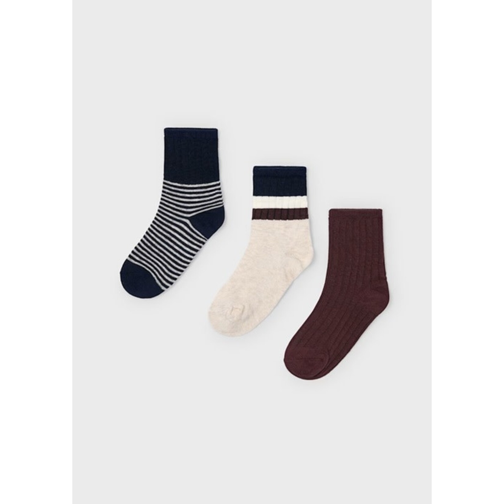 Mayoral MAYORAL - Pack of 3 pairs of socks 'Brown/Beige/Black'