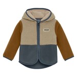 Color Kids COLOR KIDS - Manteau en sherpa mi-saison en colorblock brun, bleu et beige