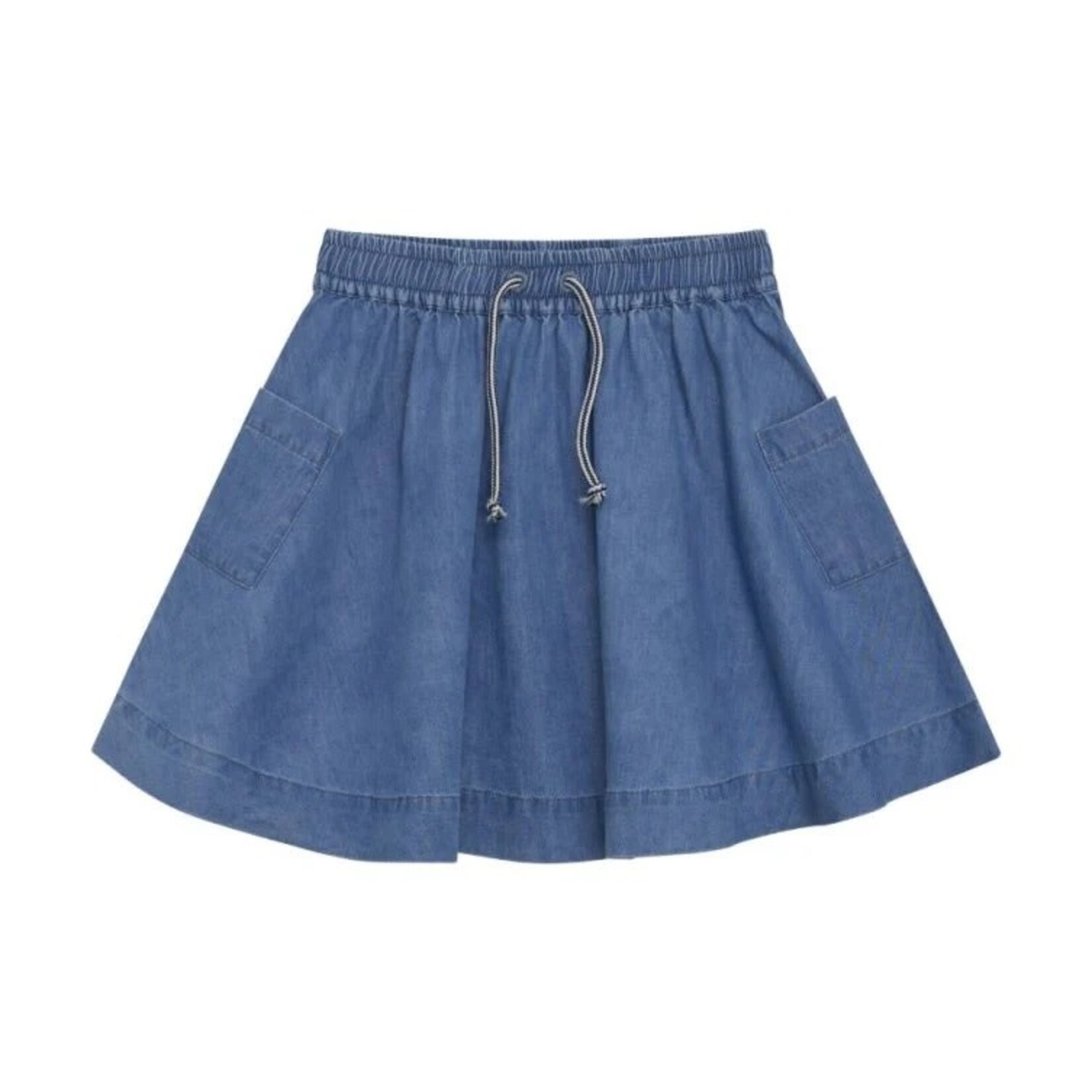 Minymo MINYMO - Denim skirt with drawstring waist and pockets