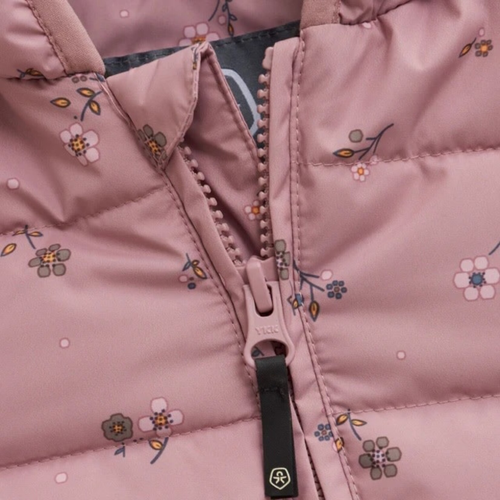 Color Kids COLORKIDS - Combinaison de neige Rose avec petites fleurs