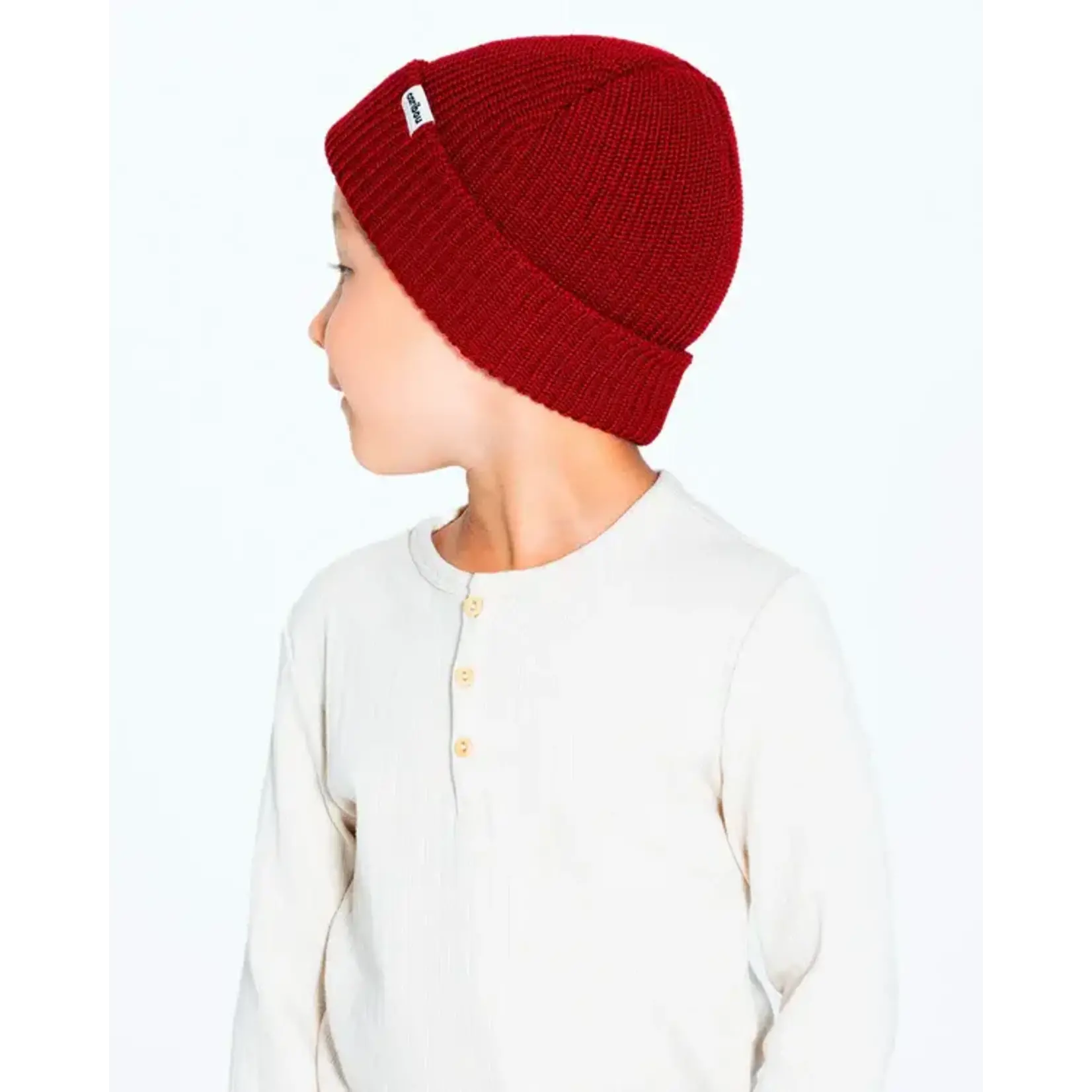Caribou CARIBOU - Fisherman's knit beany - Burgundy