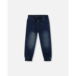 Deux par Deux DEUX PAR DEUX - Navy blue denim-style stretch pants 'Boys' Essentials'