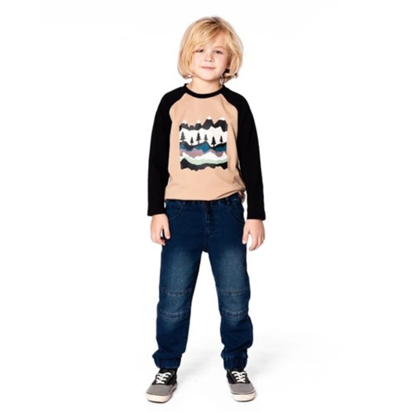Deux par Deux DEUX PAR DEUX - Navy blue denim-style stretch pants 'Boys' Essentials'