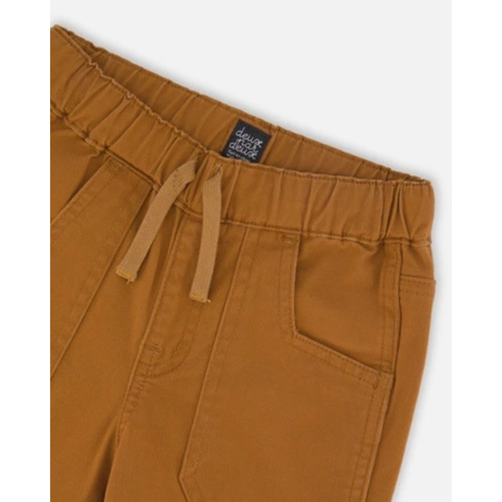 Deux par Deux DEUX PAR DEUX -Brown twill pants 'Boys' essentials'
