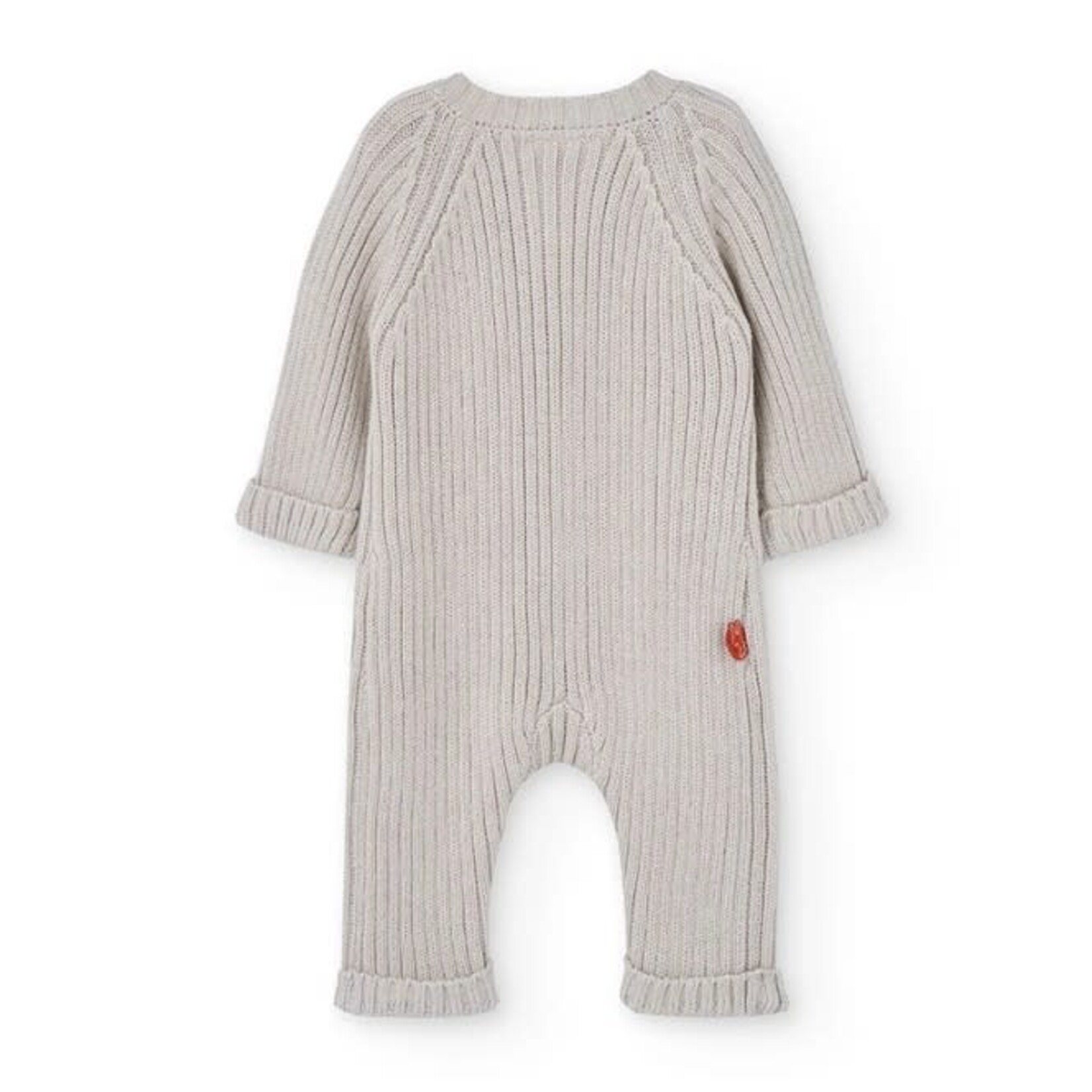 Boboli BOBOLI - Grey Knit One Piece with Buttons