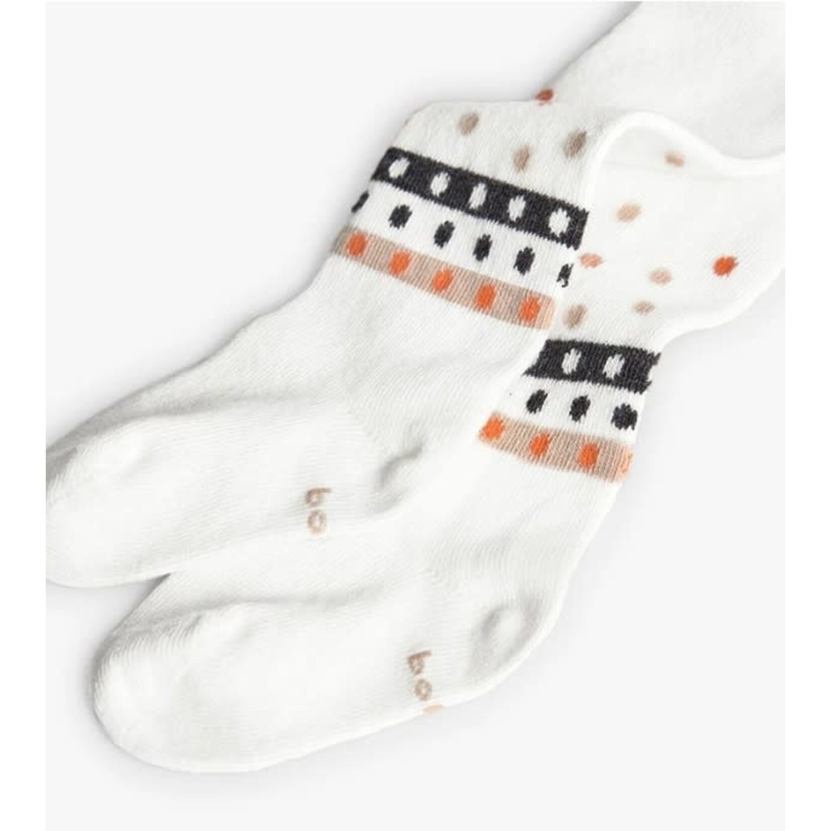 Boboli BOBOLI - Collants pour bébé en tricot blanc avec motif de lignes et points