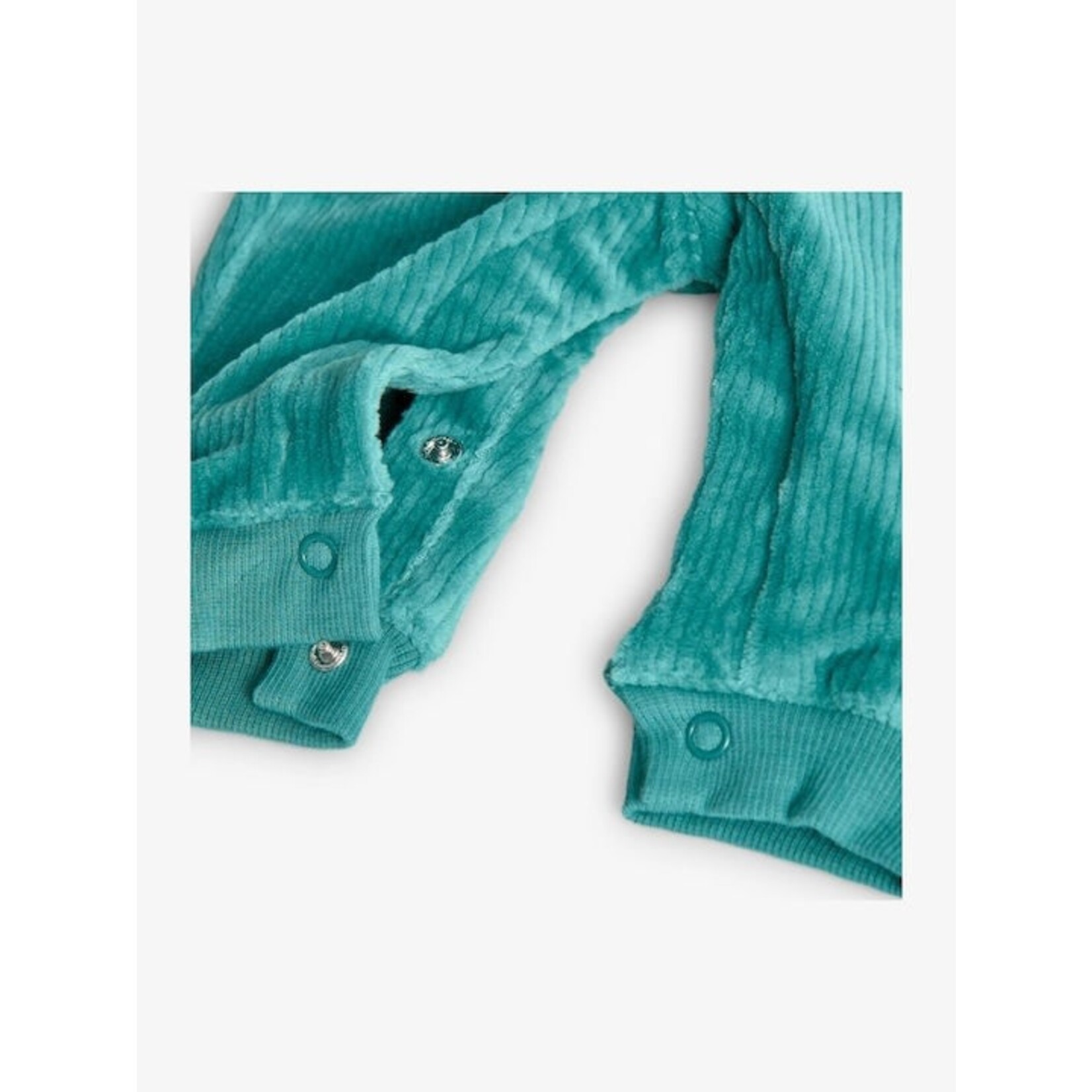 Boboli BOBOLI - Ensemble de salopette en velours côtelé vert avec broderie d'écureuil et chandail blanc à manches longues