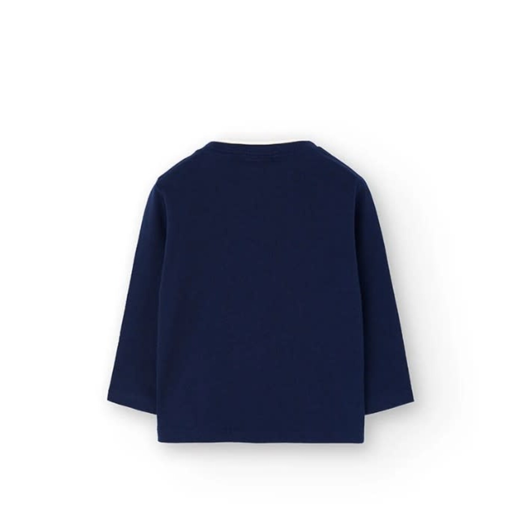 Boboli BOBOLI - T-shirt en à manches longues bleu marin avec imprimé de pingouins