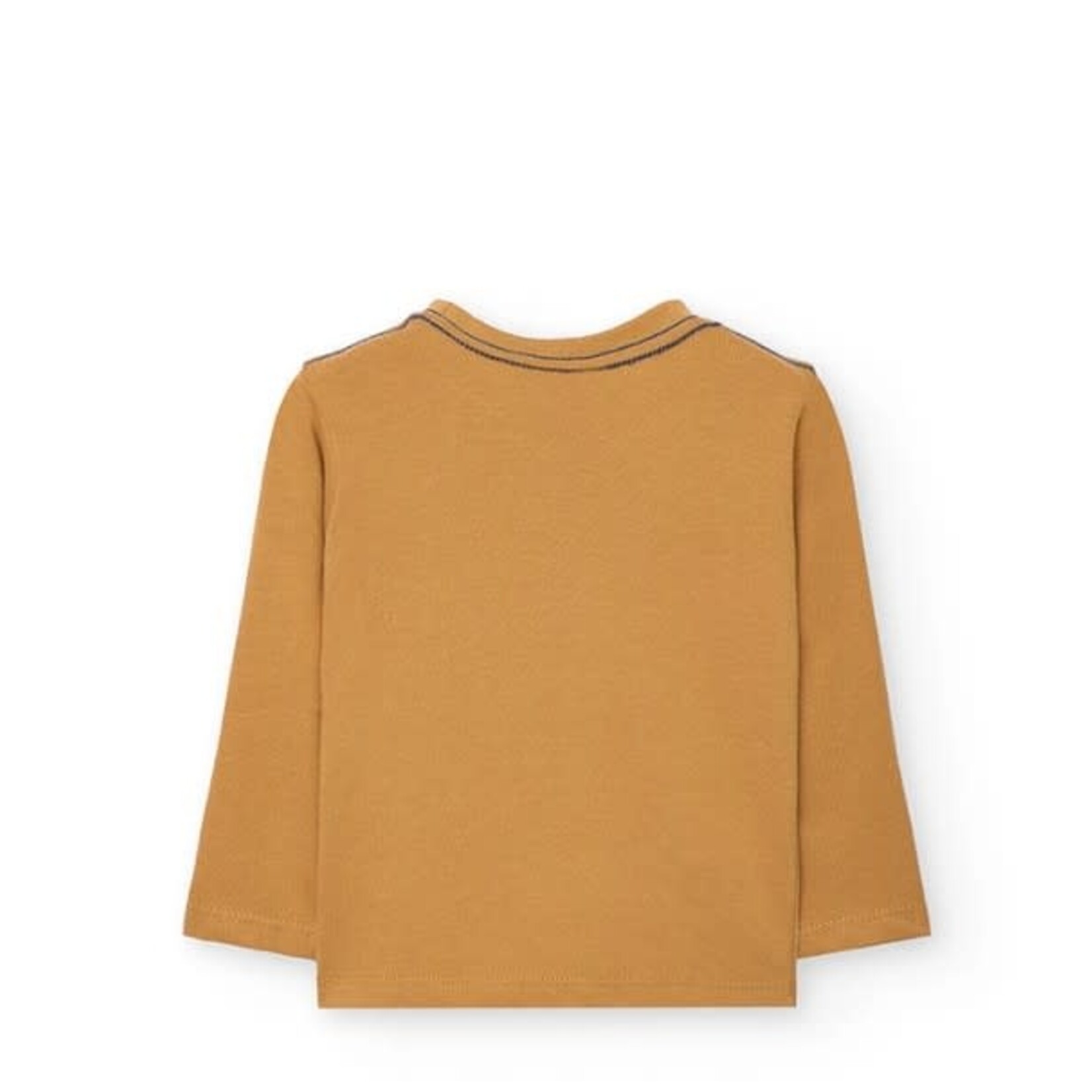 Boboli BOBOLI - Ochre Long Sleeved T-Shirt with Animals