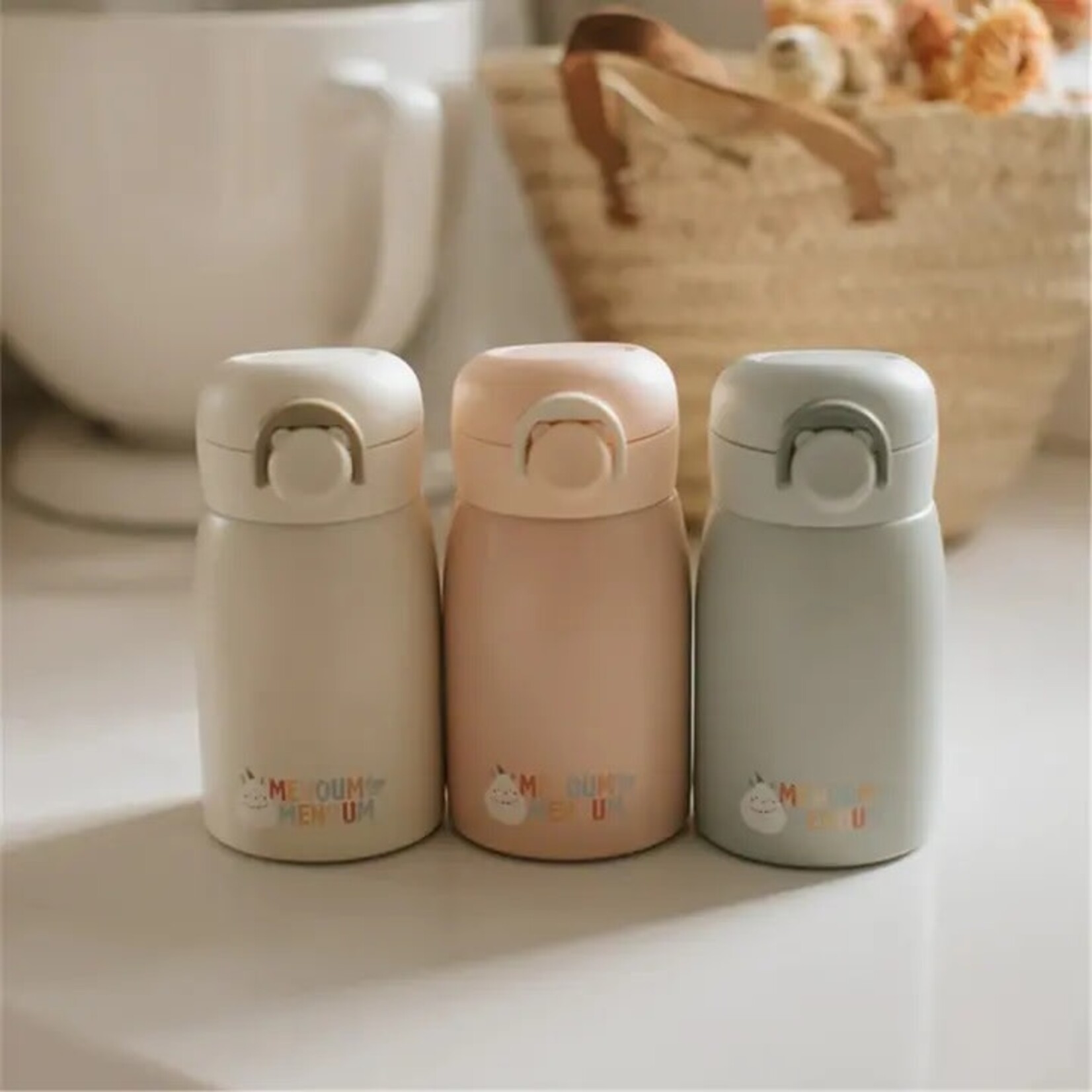 Menoum Menoum Menoum Menoum - Insulated Bottle 'My Little Bottle' - Pink