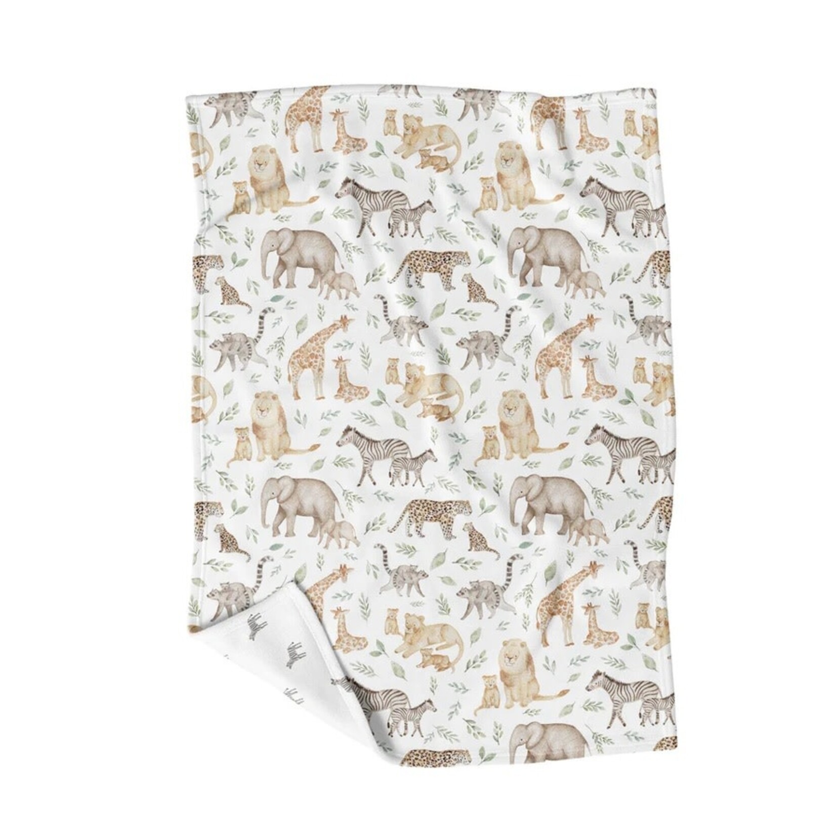 Veille sur toi VEILLE SUR TOI - Reversible Minky Mini Blanket - Savannah