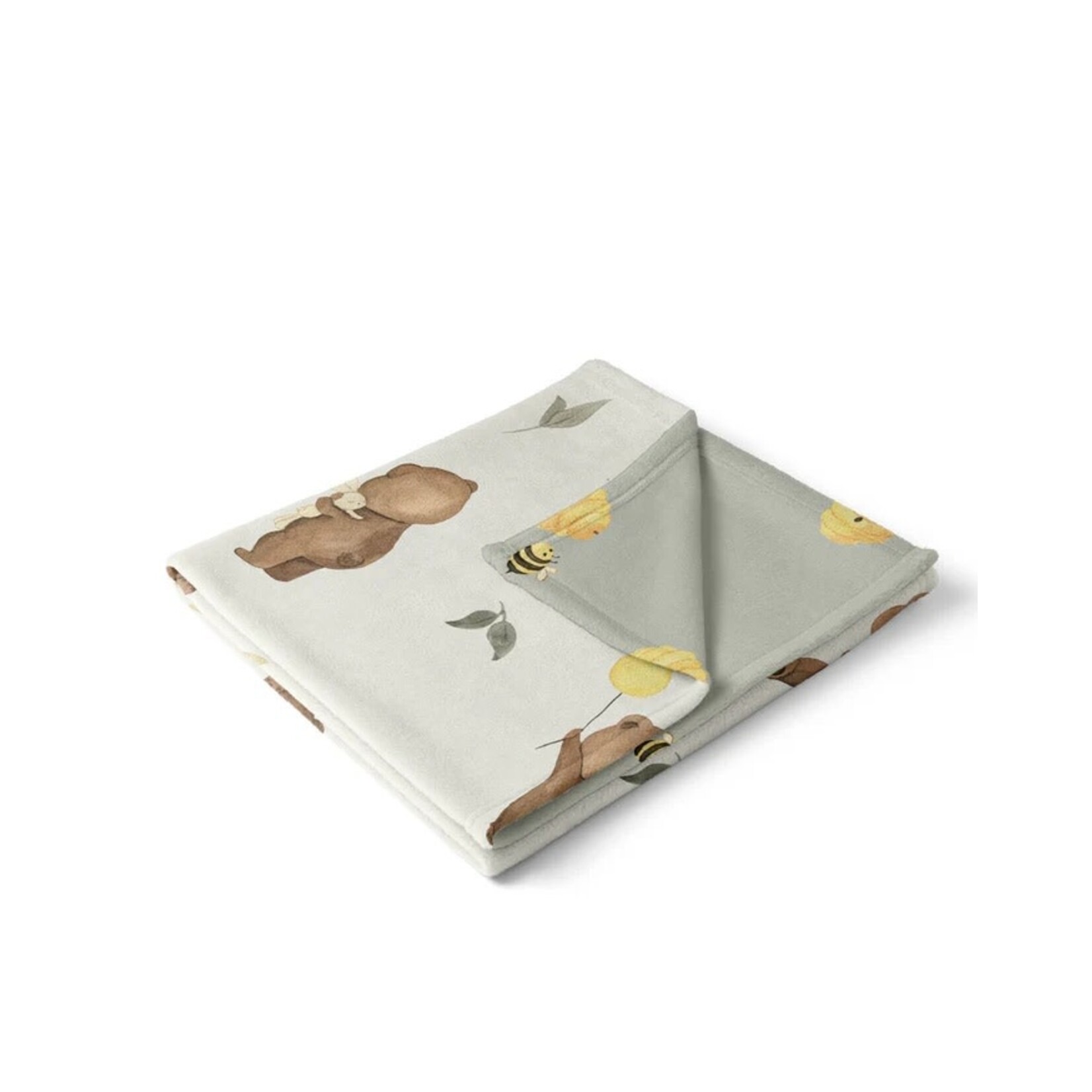 Veille sur toi VEILLE SUR TOI - Reversible Minky Mini Blanket - Little Bear