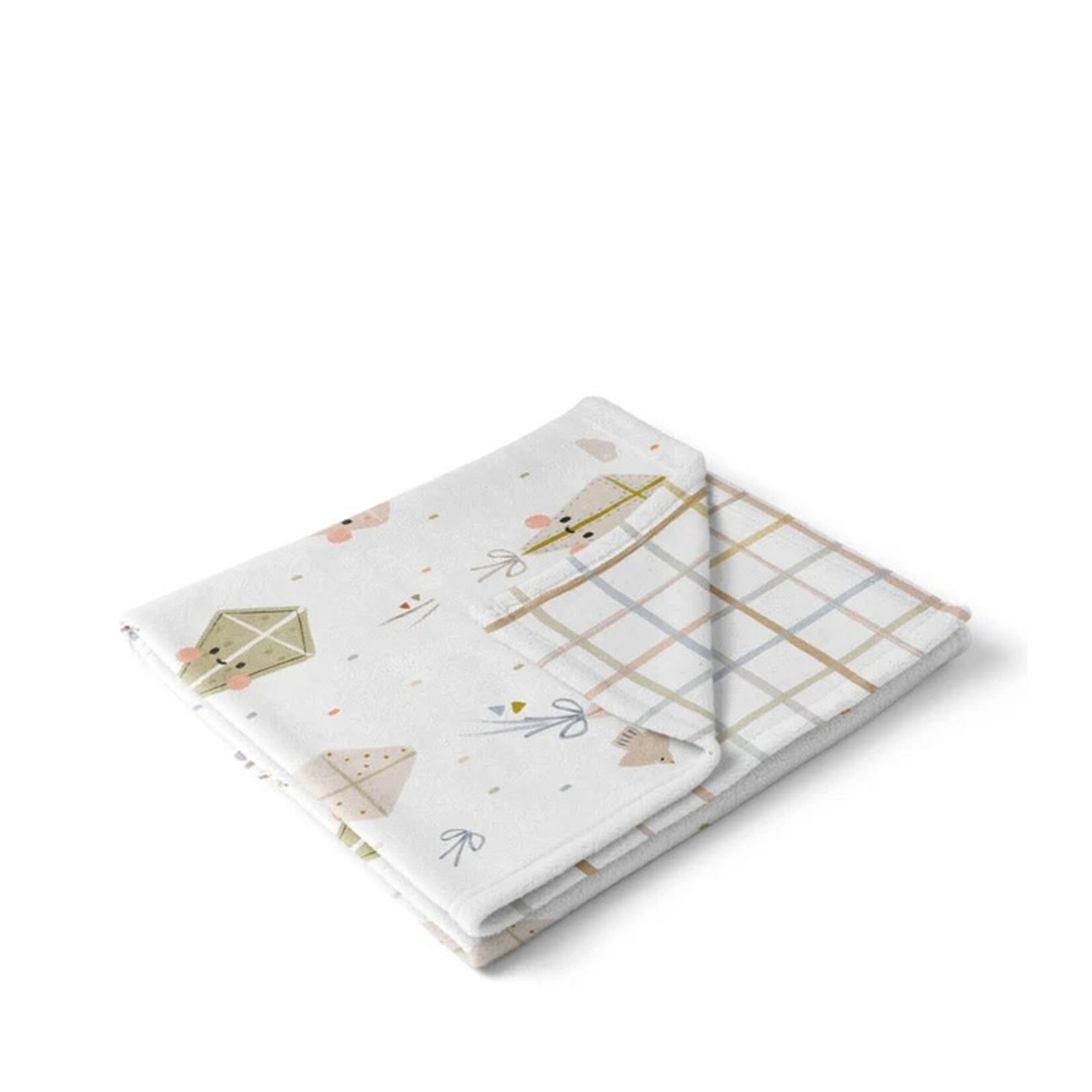 Veille sur toi VEILLE SUR TOI -  Reversible Minky Mini Blanket - Kite